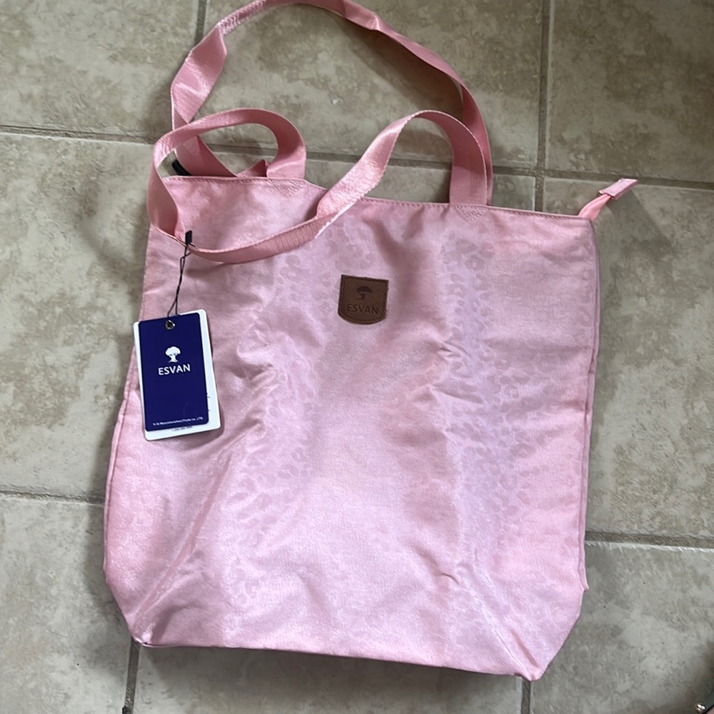 Pink zip tote